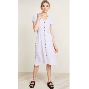 Rag & Bone Lilac McCormick Button Detailed Chiffon Midid Dress size XXS
